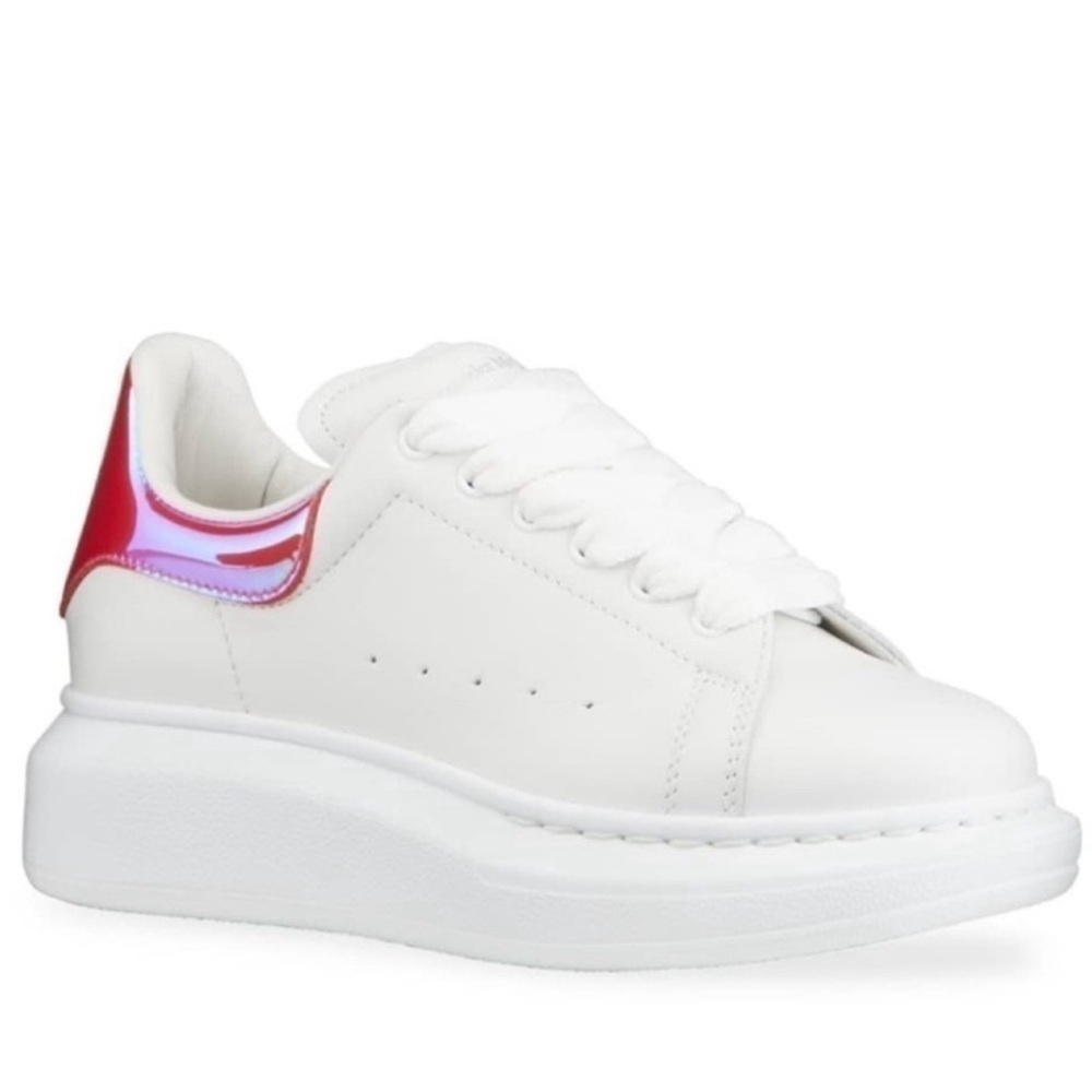 Alexander McQueen Shiny Leather Platform Sneakers
